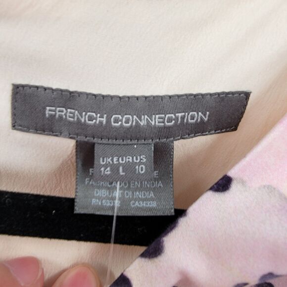 NWT French Connection Women's 10 Catlett Fitted Dress Floral Print Short Sleeve - Picture 7 of 11